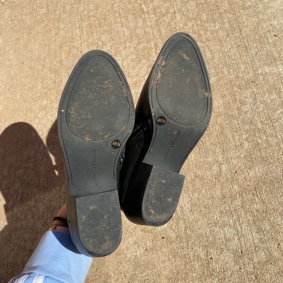 Black Silver Metallic Lucky Brand Booties - Picture 7 of 7